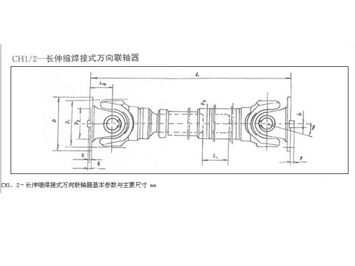 SWC-CH型单伸缩焊接式联轴器